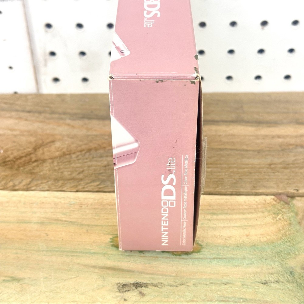 Nintendo DS Lite Video Game Console Metallic Rose CIB