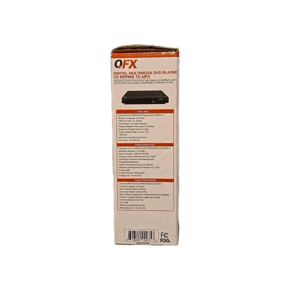 Quantum FX VP109 Digital Multi Media Player - Black New Open Box