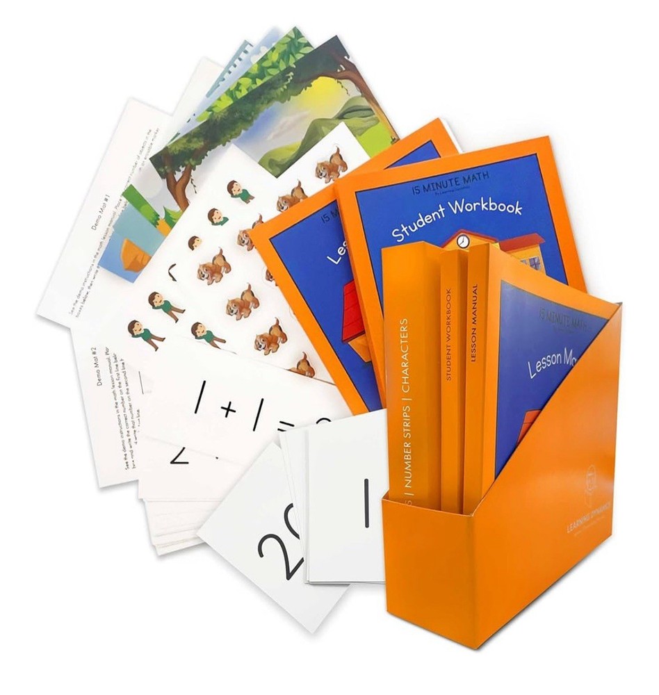 Learning Dynamics 15 Minute Math Complete Set with Workbooks and Stickers