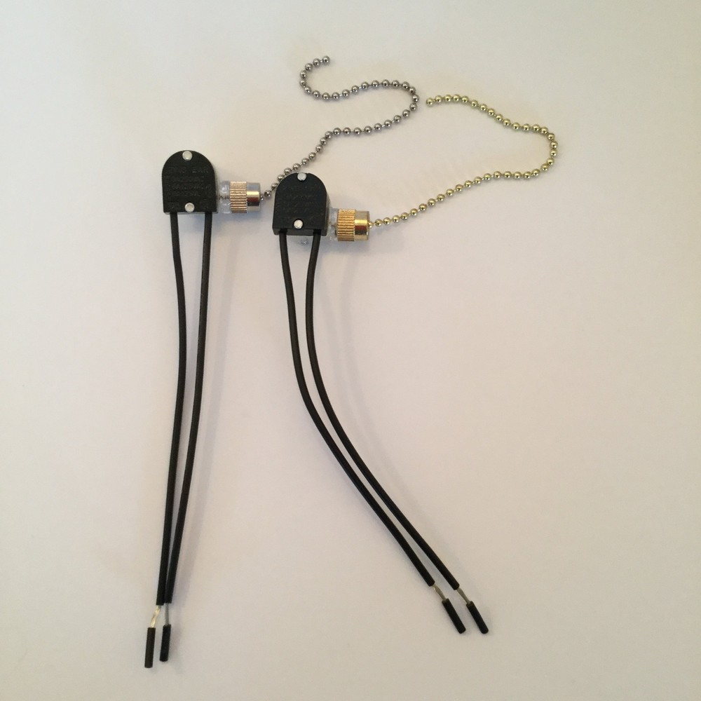 Pull Chain Canopy Switch with Nickel or Brass Finish