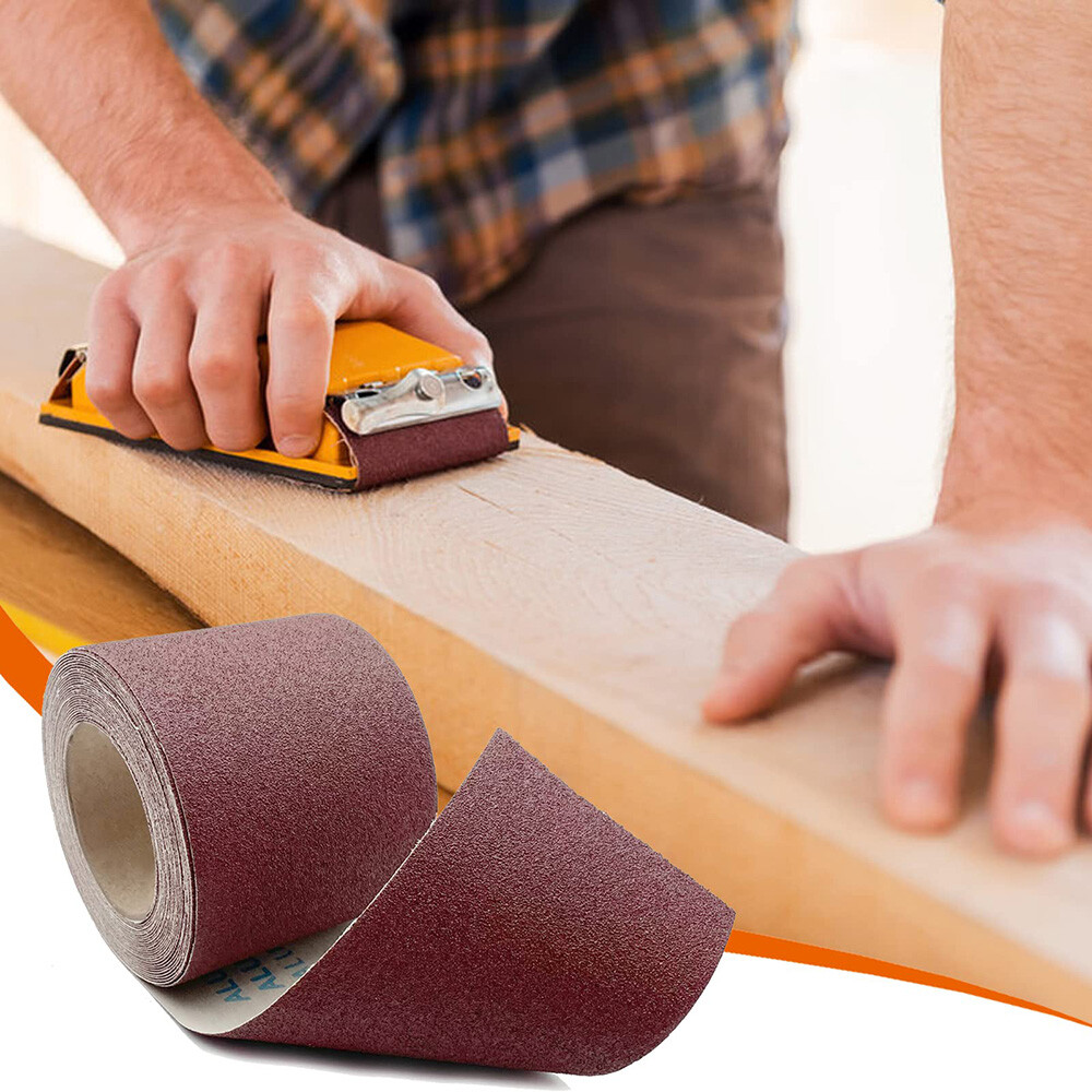80-600 Grit Sandpaper Roll Emery Cloth Abrasive Sheets Sanding Strips Width 10cm