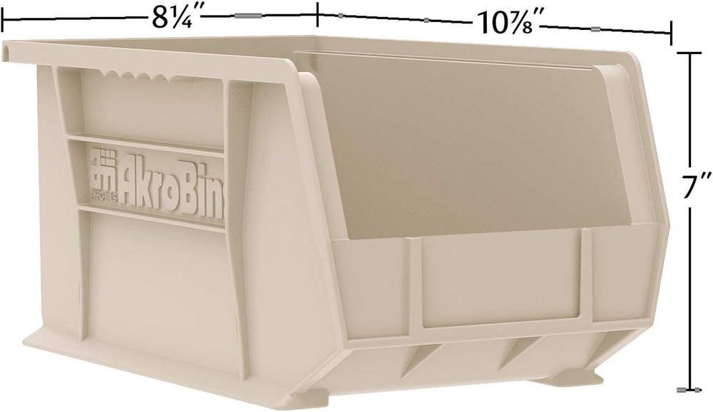 30239 Akrobins Plastic Storage Bins, Space-Saving Stackable Bins for Garage, Pan