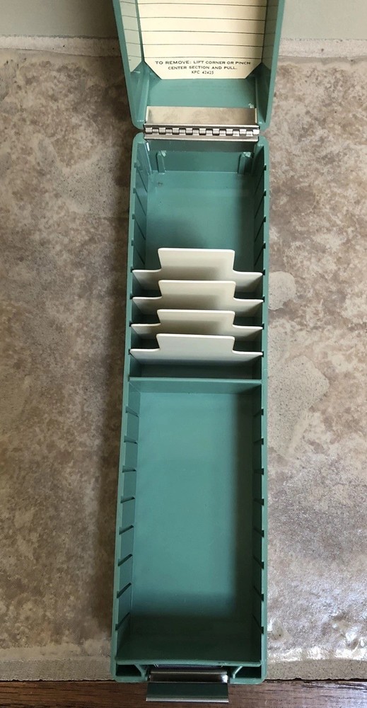 Kodak Ready File 35mm Slide Container Plastic Storage Box 9.5 X 2.5”