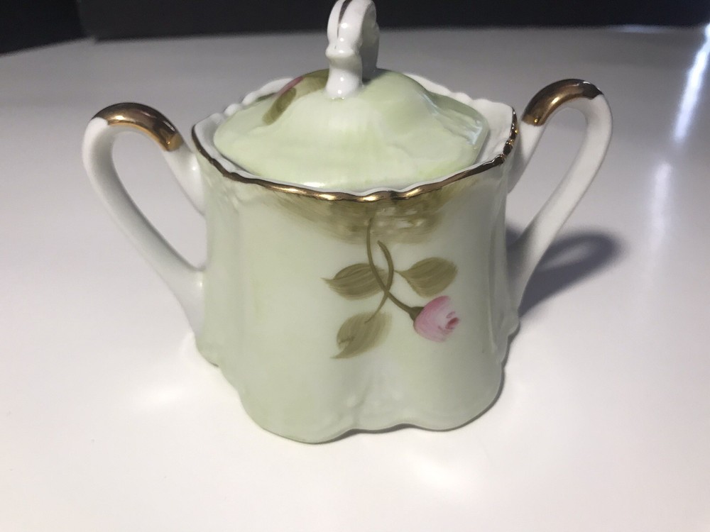 Vintage Norcrest Sugar Bowl TA-52 Rose Pattern