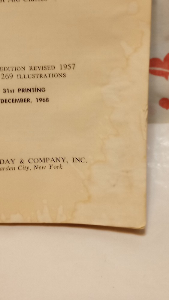 1968 First Aid 4th Edition Red Cross Book