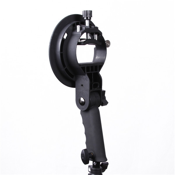 PRO Handheld Grip S-Type Bracket Bowens Mount Holder for Speedlite Flash Softbox