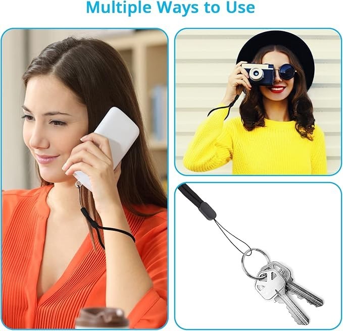 cobee Hand Wrist Strap Lanyard with Tether Patch, 6 Pcs Adjustable Nylon Wrist S
