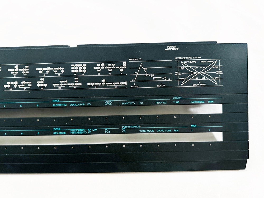 YAMAHA DX7 IIFD Original Top Side Frame Panel Unit. Great Condition !