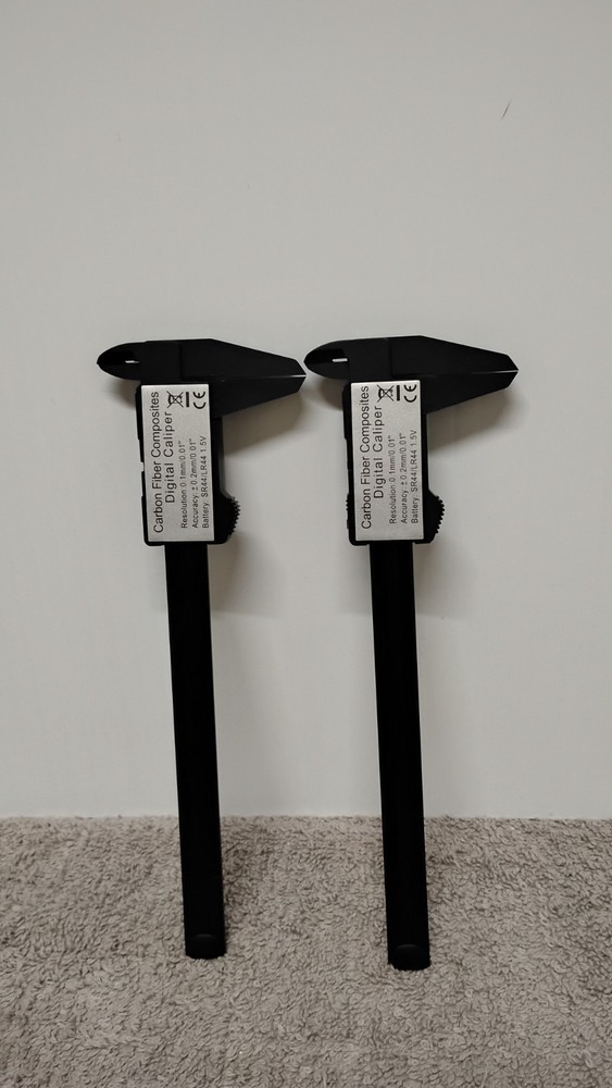2 Fine Source Carbon Fiber Composite Digital Caliper 150 mm 6". (00)