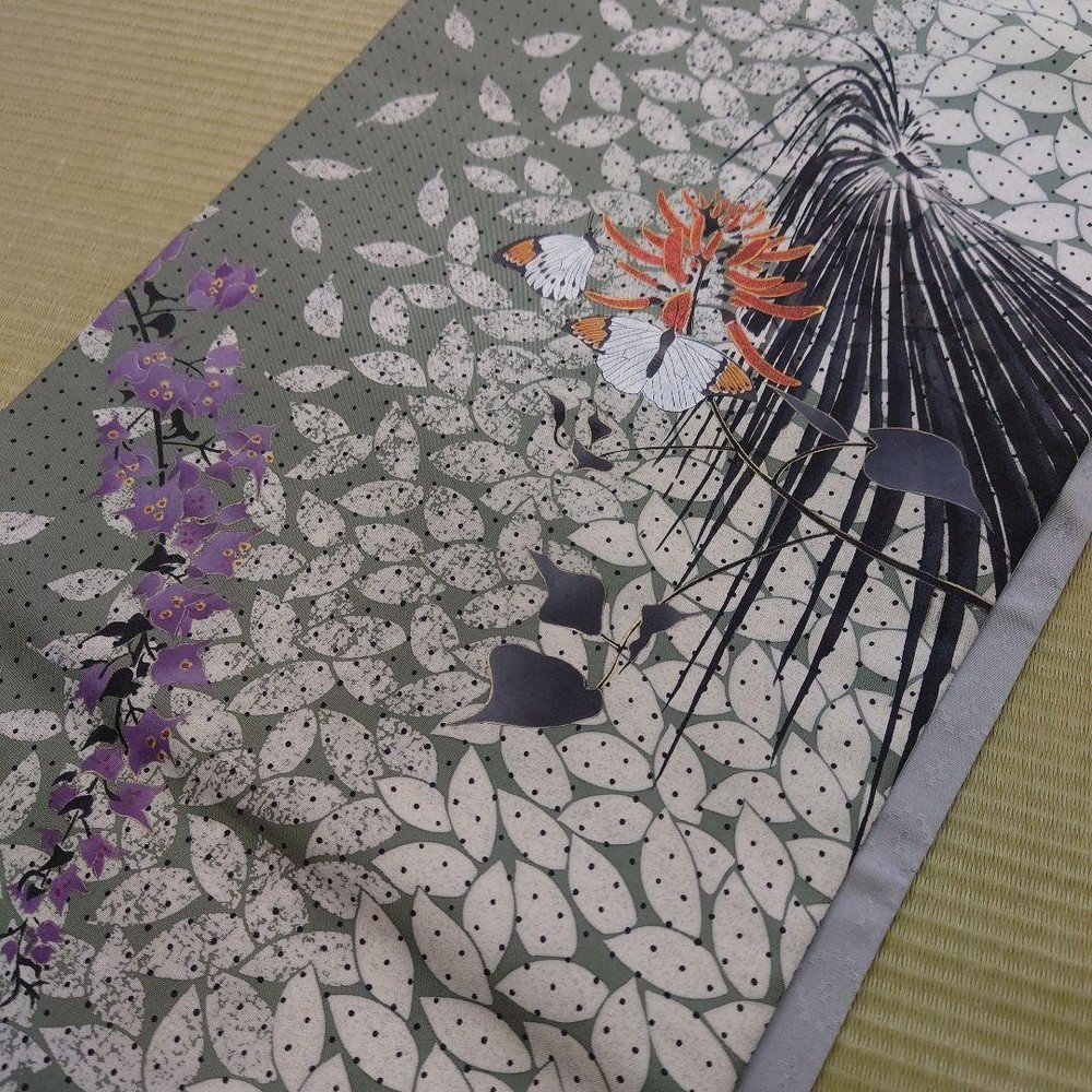 Custom-made double-sided bag obi pure silk long size creation