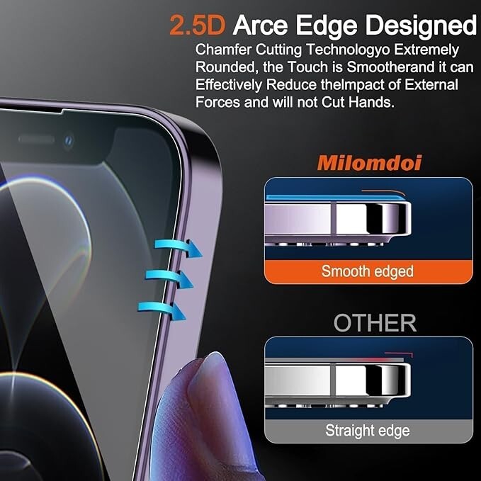 Apple iPhone 14 Pro Max 3 Pack Screen Tempered Glass Protector