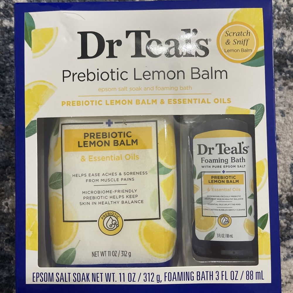 Dr Teals Prebiotic Lemon Balm And Essential Oil Set