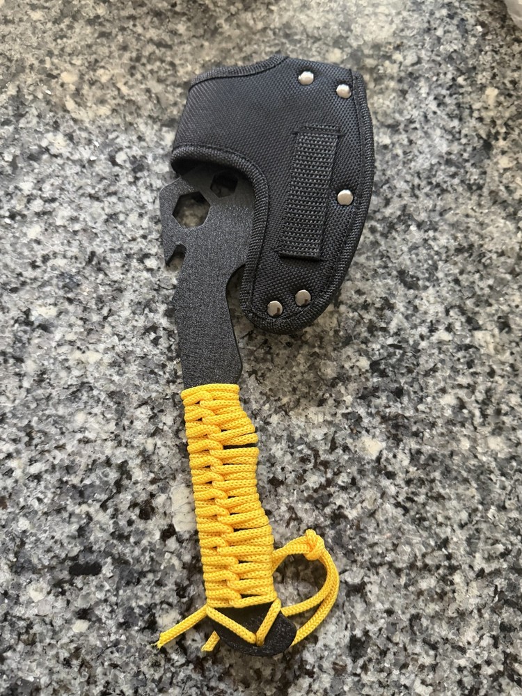 ZERO DARK Tactical Steel Hatchet with Paracord Handle & Sheath!