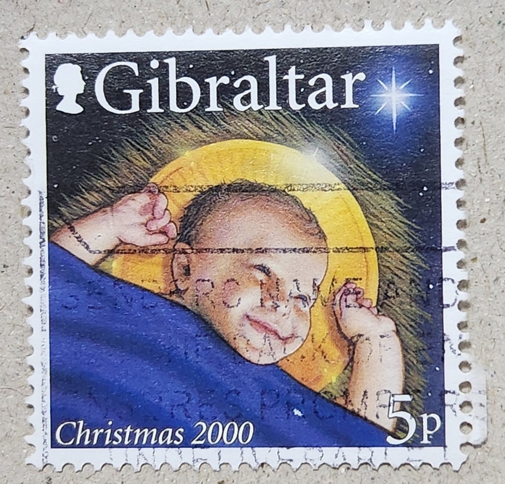 GIBRALTAR 🇬🇮 CHRISTMAS STAMP / 5 P / 2000