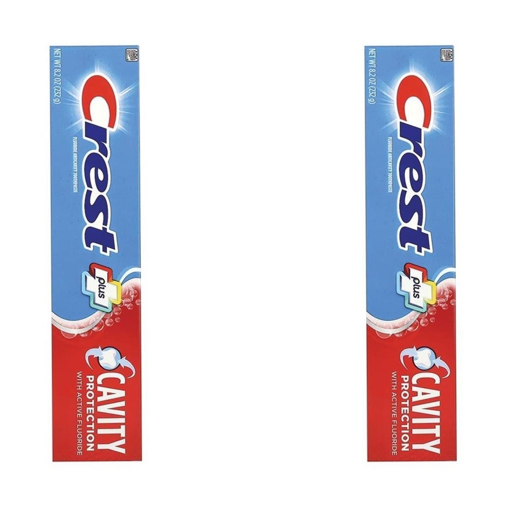 Pack of (2) New Crest Cavity Protection Toothpaste Regular - 8.2 oz