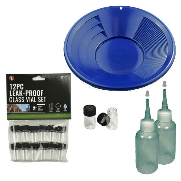 B14 14" Blue Gold Pan Panning Kit