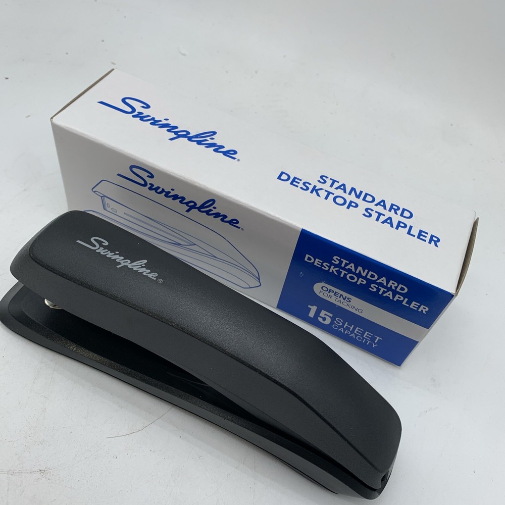 Swingline Standard Desktop Stapler, 15 Sheet Capacity, Black