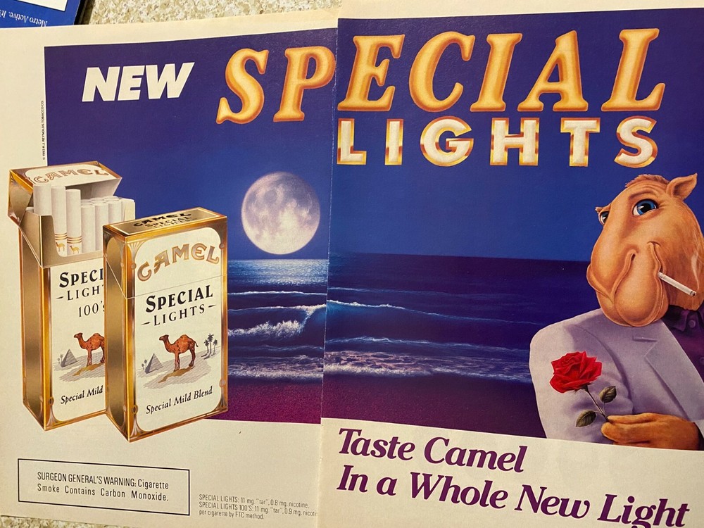 Camel Cigarettes, Special Lights, Two Page Vintage Print Ad