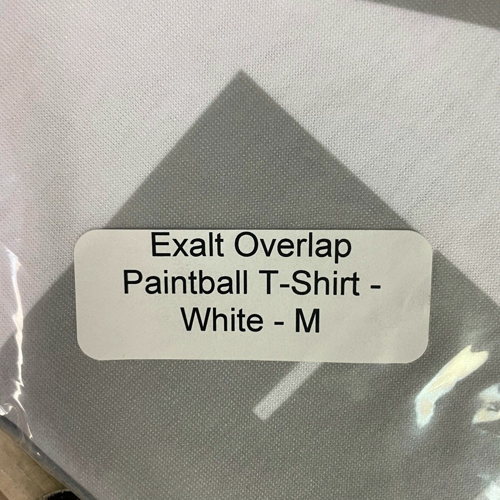 NEW Medium Exalt Overlap Paintball T-Shirt - White