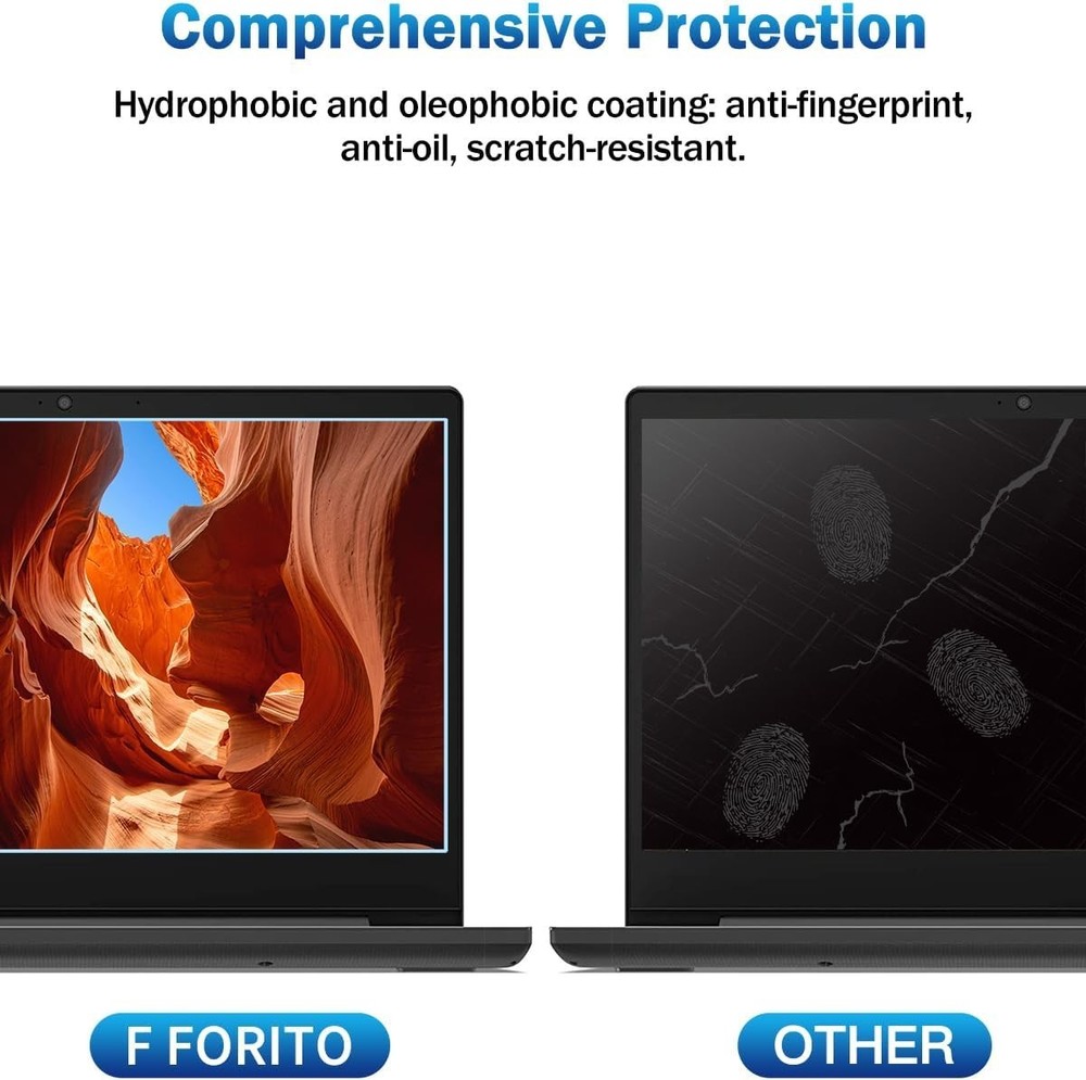 Scratch Resistant 15.6 Inch Screen Protectors - 2 Pack with Blue Light Blocker