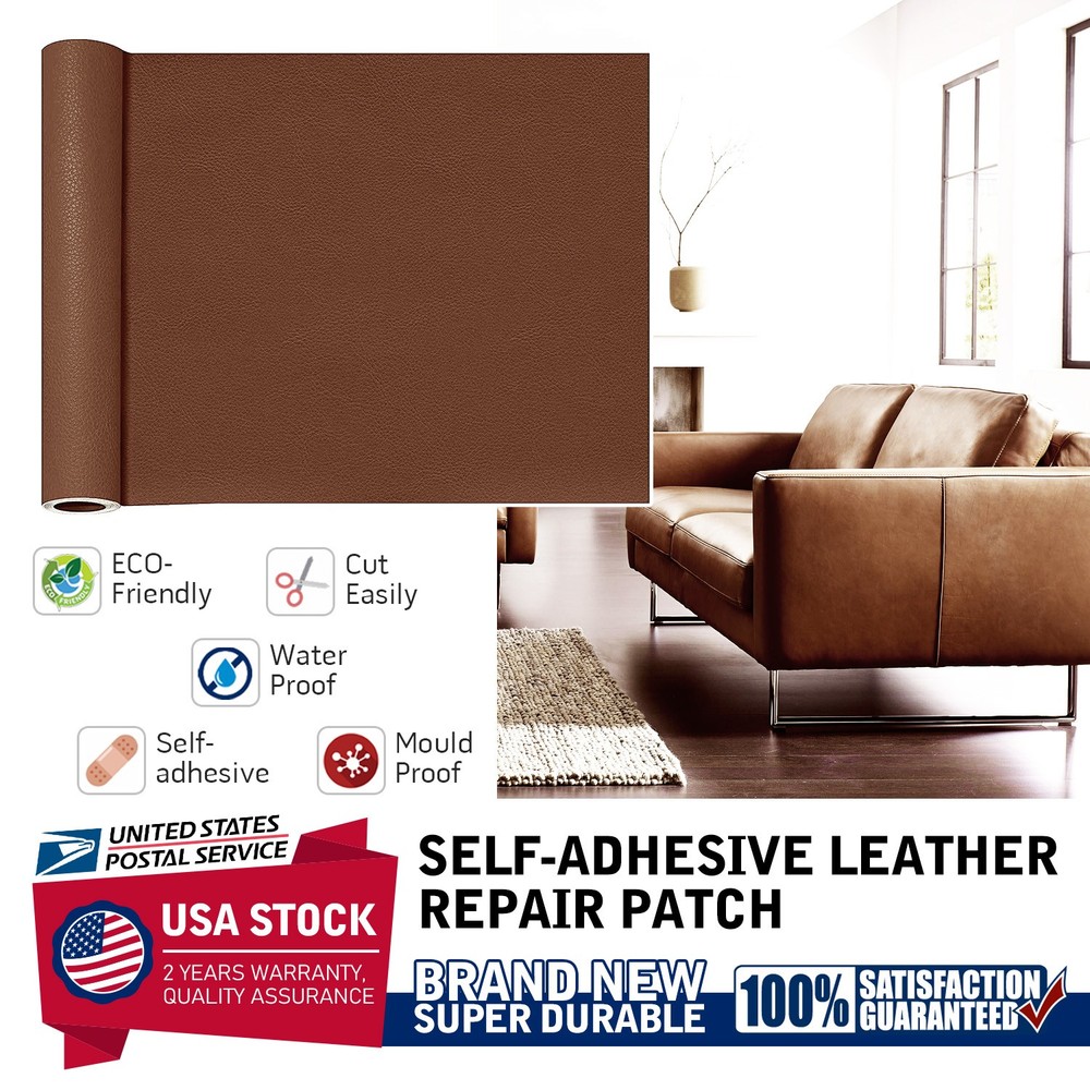 Self Adhesive Brown multi-size Leather Repair Patch Kit For Car seat Couch Sofas