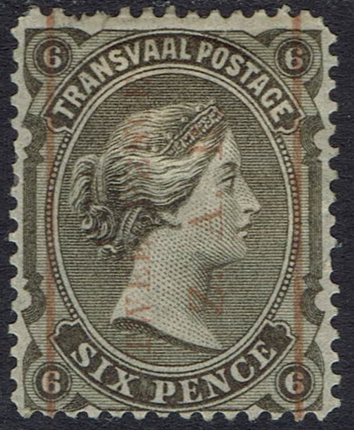 TRANSVAAL 1885 QV TWEE PENCE ON 6D