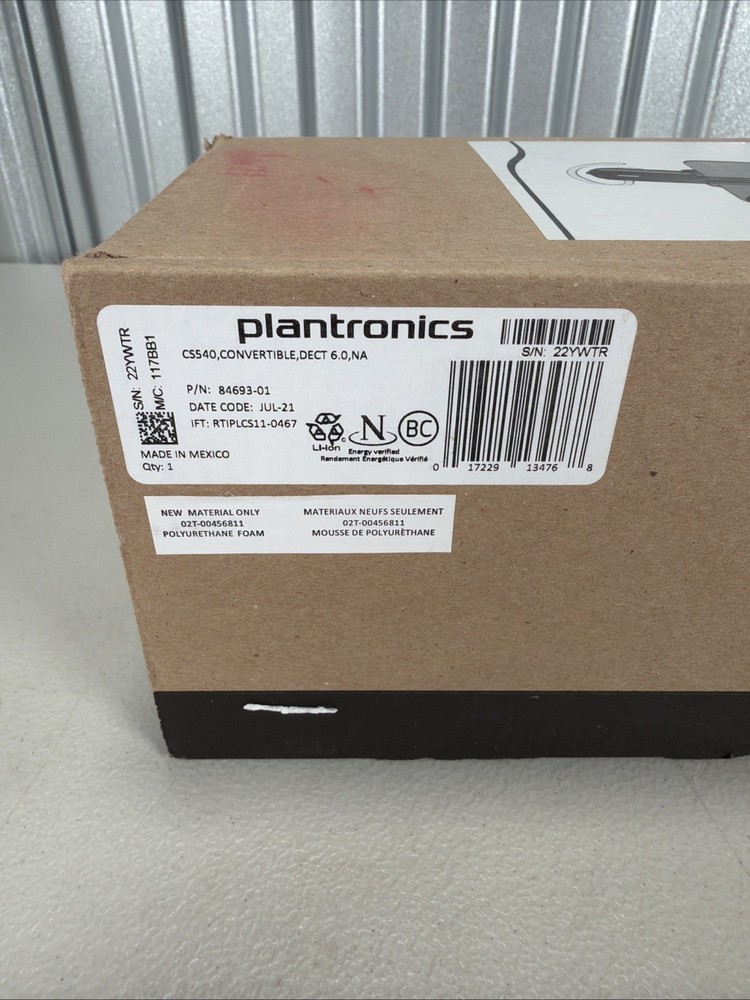 PLANTRONICS Poly CS540 Wireless DECT Headset - Black