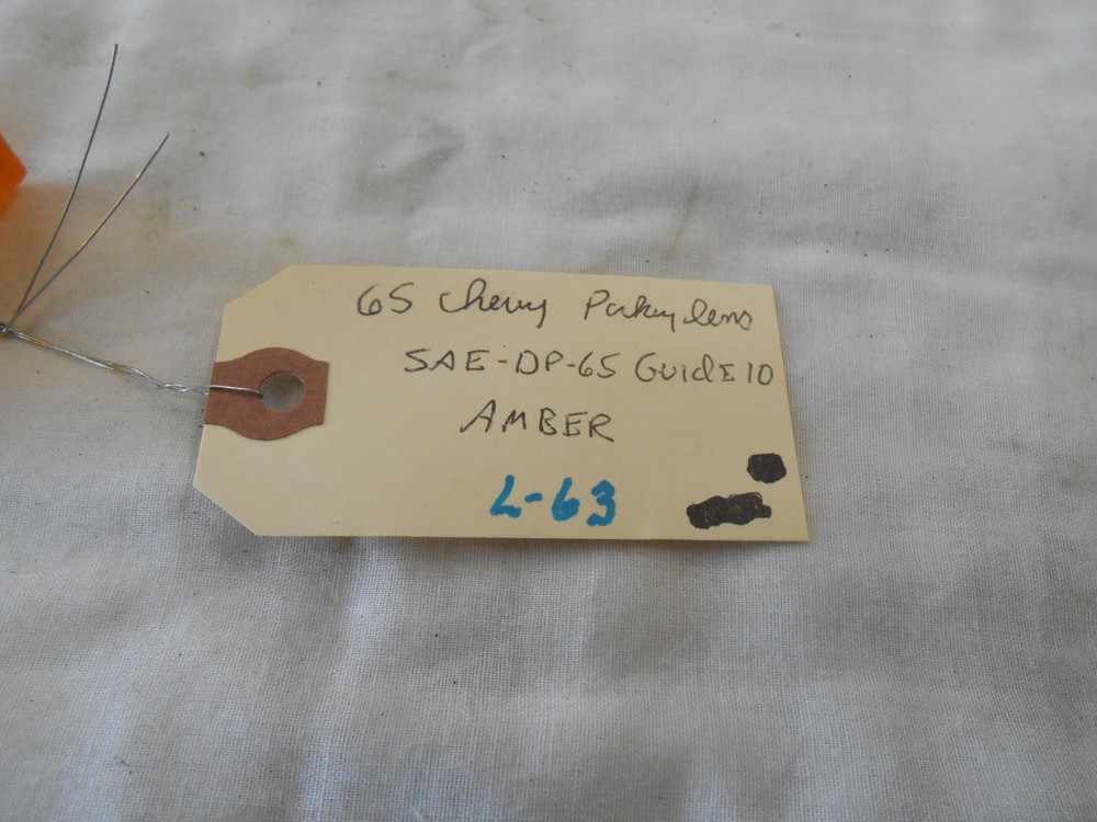 1965 CHEVY PARKING LENS, AMBER, GUIDE 10