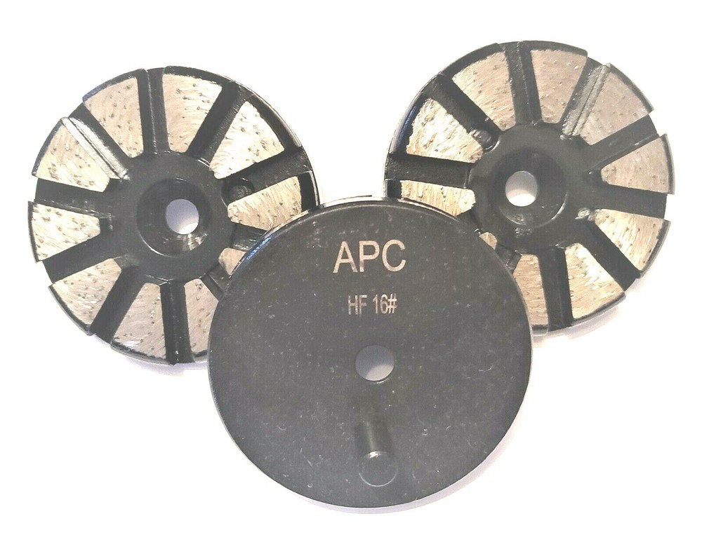 METAL-BOND DIAMOND TOOLS, 3" 10-SEGMENT - 16 GRIT. HF