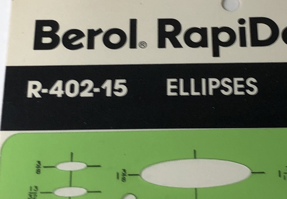 Berol RapiDesign Ellipses 402-15