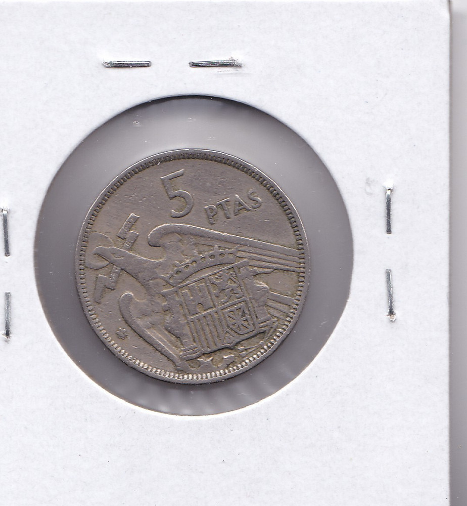1957 Spain 5 Pesetas L3