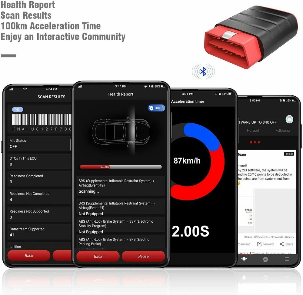 ThinkSafe OBD2 Bluetooth Scanner All System Bidirectional Diagnostic EPB Oil