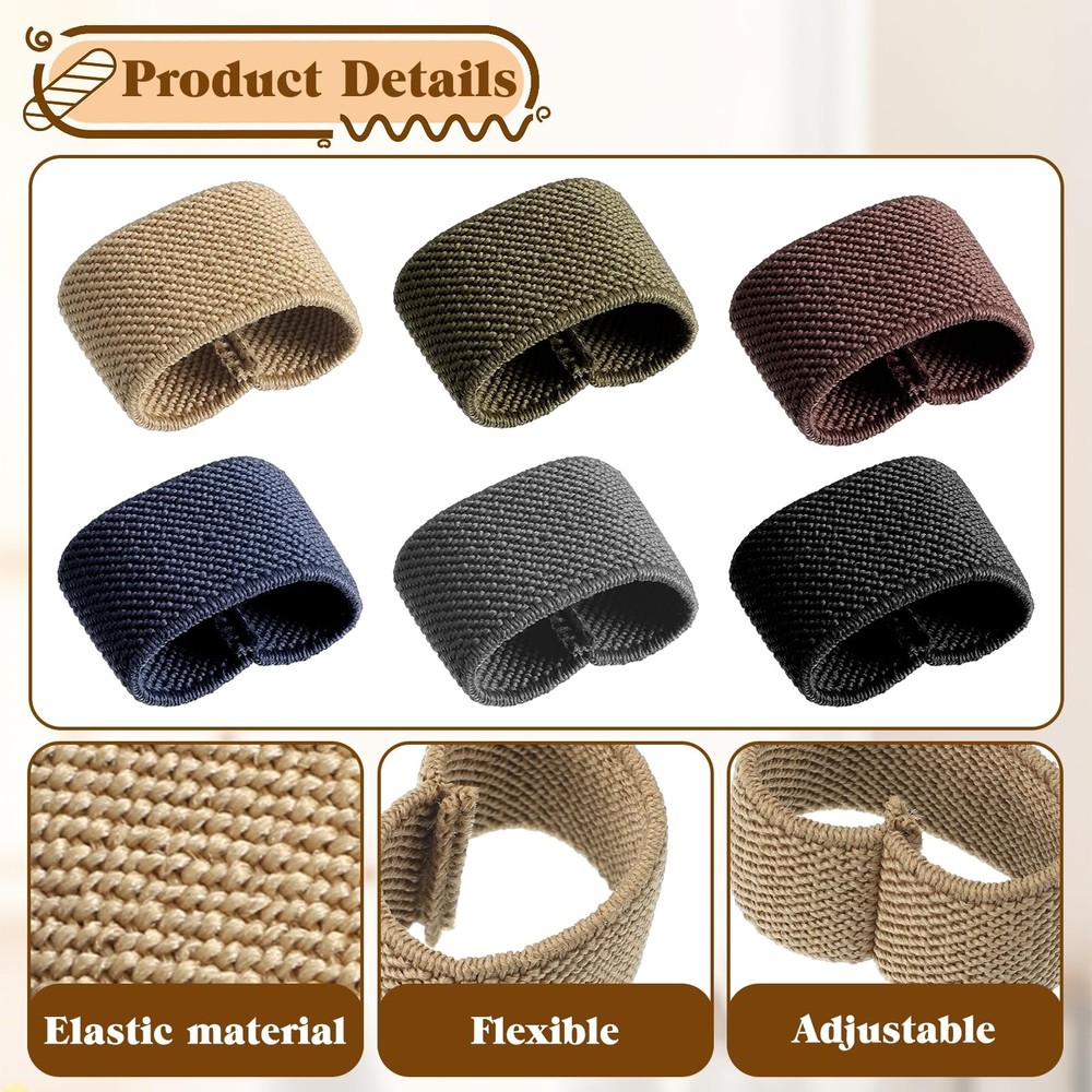 12 Pack Belt Retainer Loop Keepers Backpack Straps Holder Elastic Band Nylon ...