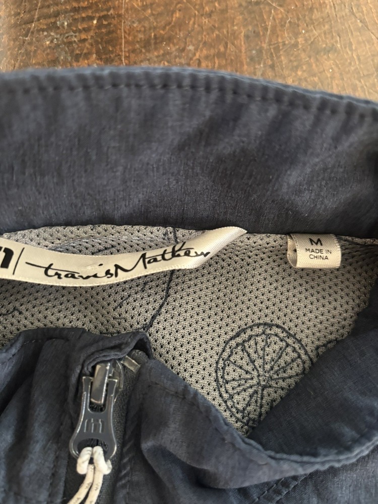 Travis Mathew Performance Golf Jacket Medium Navy Blue Deacons Lodge Resort