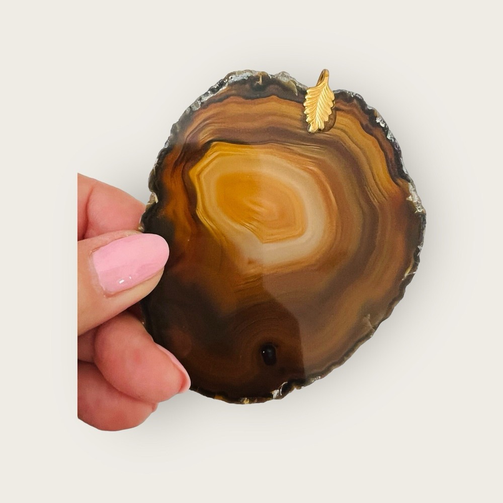 Large Slice Geode for Hanging or Display 2.75" X 3"