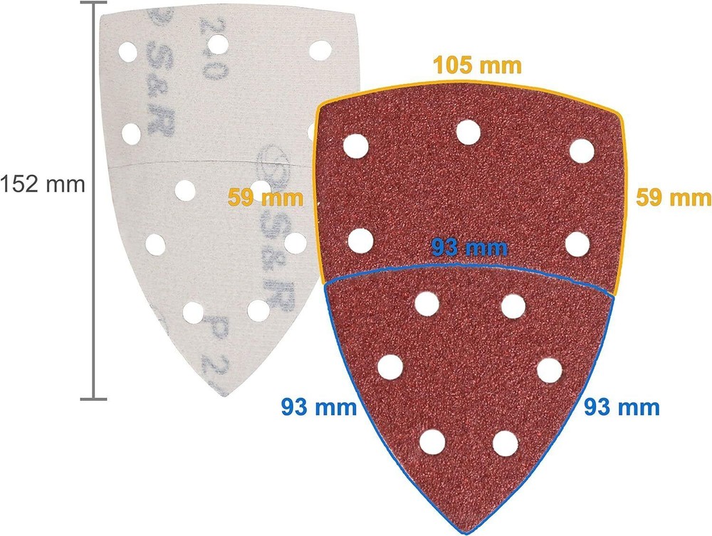 2pcs sanding discs for Parkside PMS 160 multi-sander sandpaper