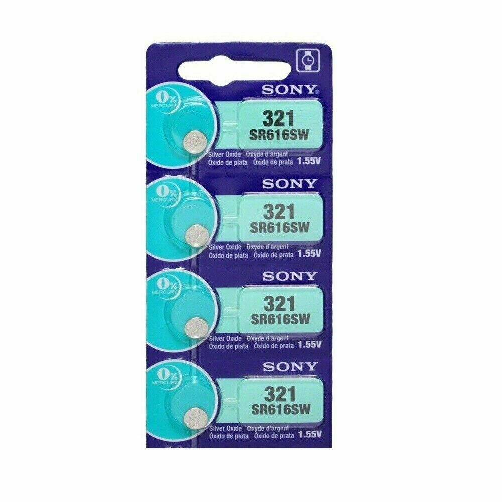 Sony 321 Silver Oxide Watch / Electronic Battery 4 Pcs