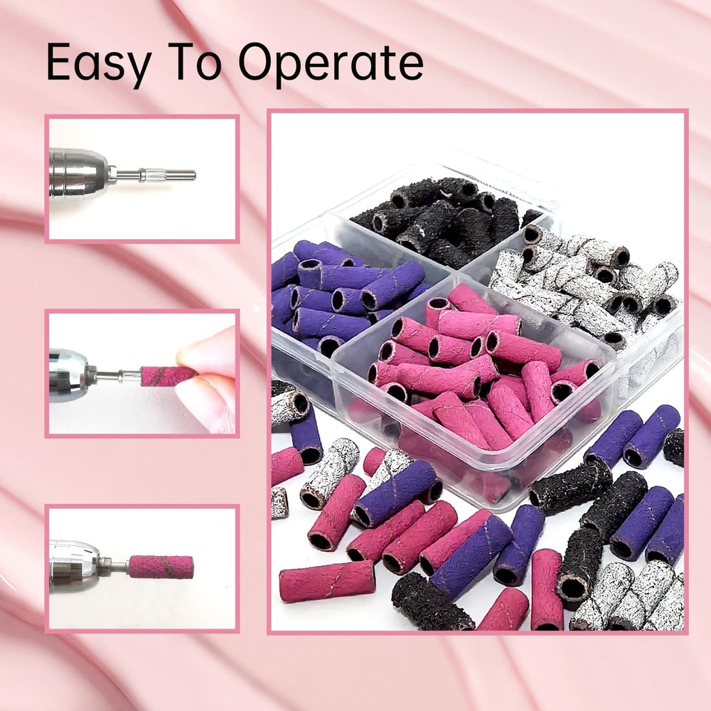 Sanding Bands for Nail Drill Nail Drill Bits Set, Small Sanding Bands with 2