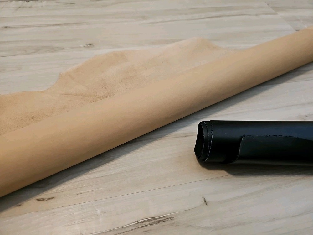 2oz LIGHT TAN LEATHER HIDE LINER SEMI SMOOTH GRAIN SOFT PANEL,SHEET,SQUARE 21+s