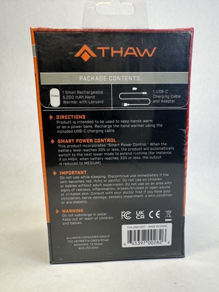 THAW Hand Warmer Rechargeable
