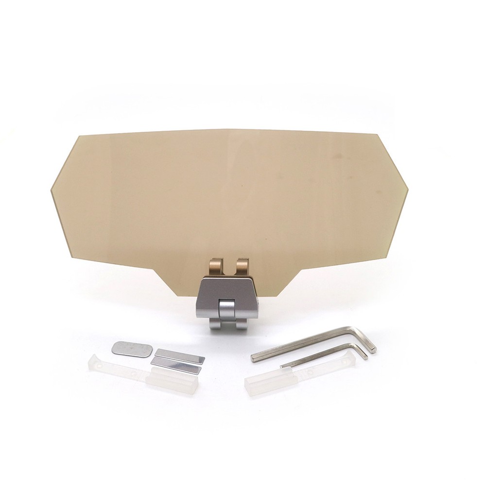 Motorcycle Tea Adjustable Clip On Windshield Extension Spoiler Wind Deflector