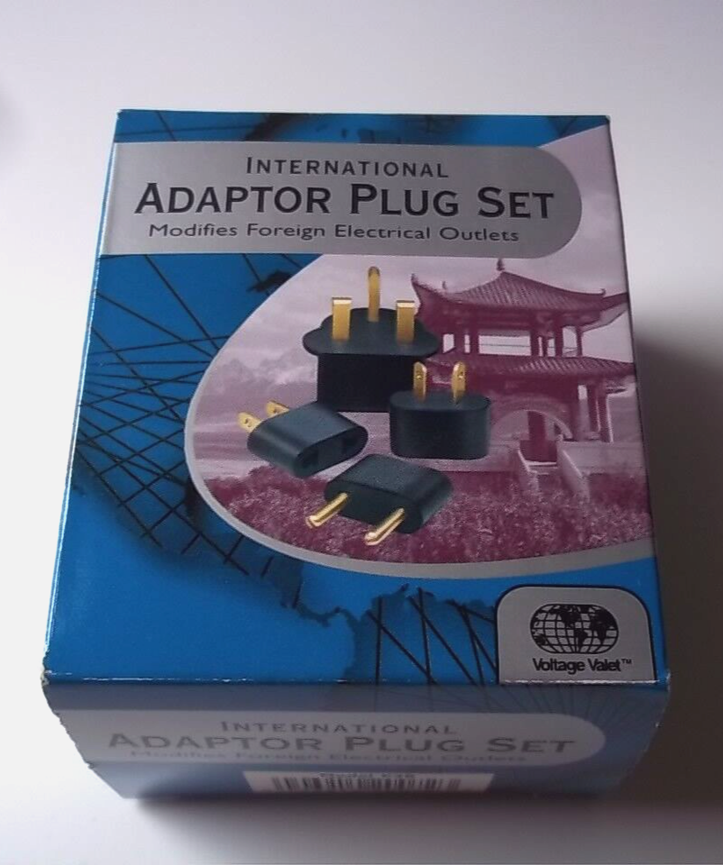 International Adaptor Plug Set. 4 adaptor plugs. New.