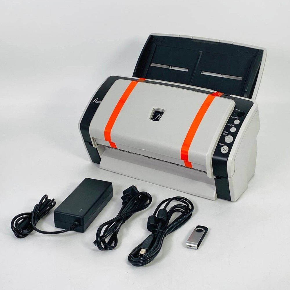 Fujitsu Fi-6130 ADF Sheetfed Scanner NEW Rollers Trays Adapter USB Setup Drivers