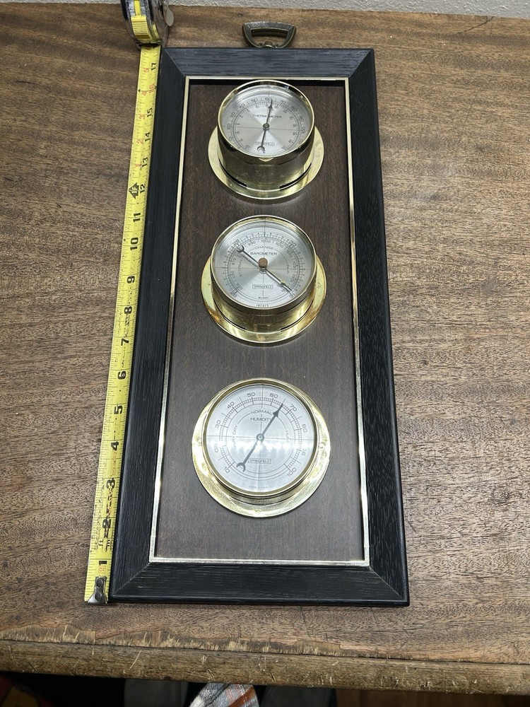 Mid-Century Thermometer Barometer Humidity Meter Springfield Instrument Co.