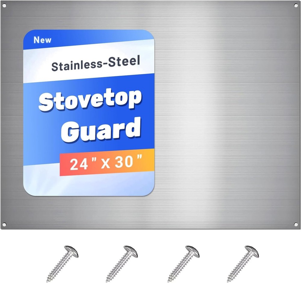 Kitchen Backsplash Stainless Steel Stove Back Wall Protector Panel Guard Board