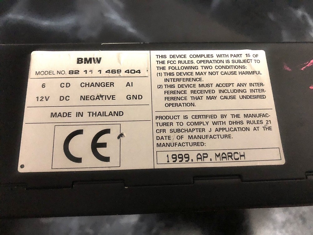 BMW E39 6 Disc cd Changer. Z3, E36, E46, X5