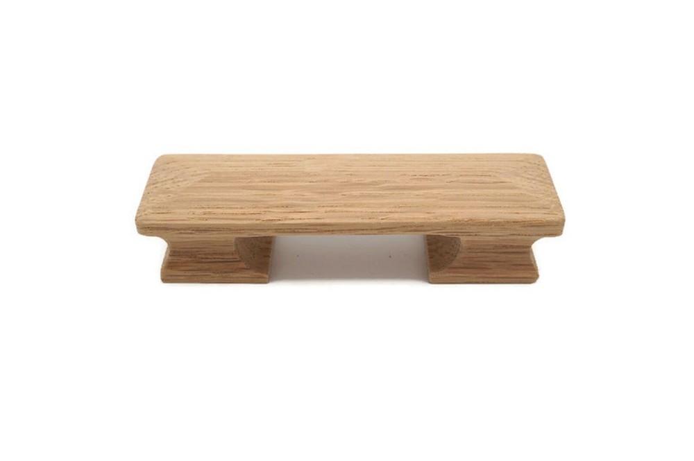 4 1/2" Square Oak Pull Mission Wood Pull Empire Pull Cabinet Drawer Wood Pull