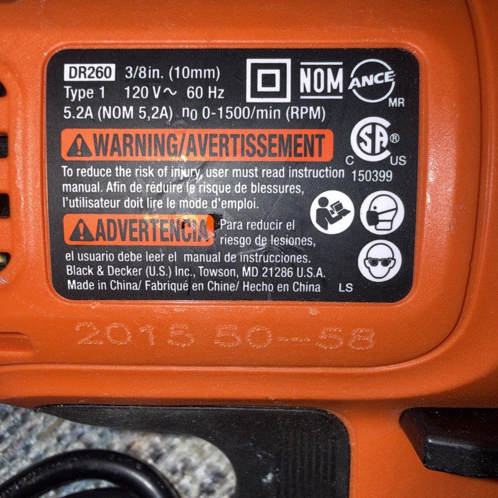 BLACK+DECKER DR260C Drill
