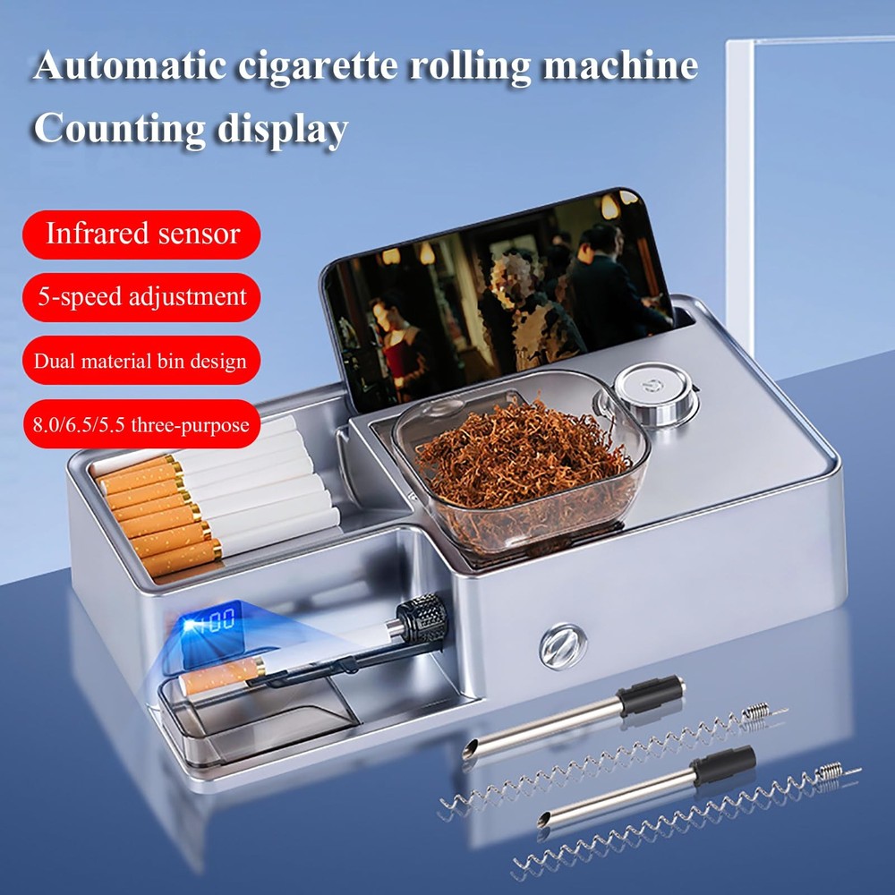 DIY Cigarette Rolling Machine Electric Automatic Tobacco Roller Injector Maker