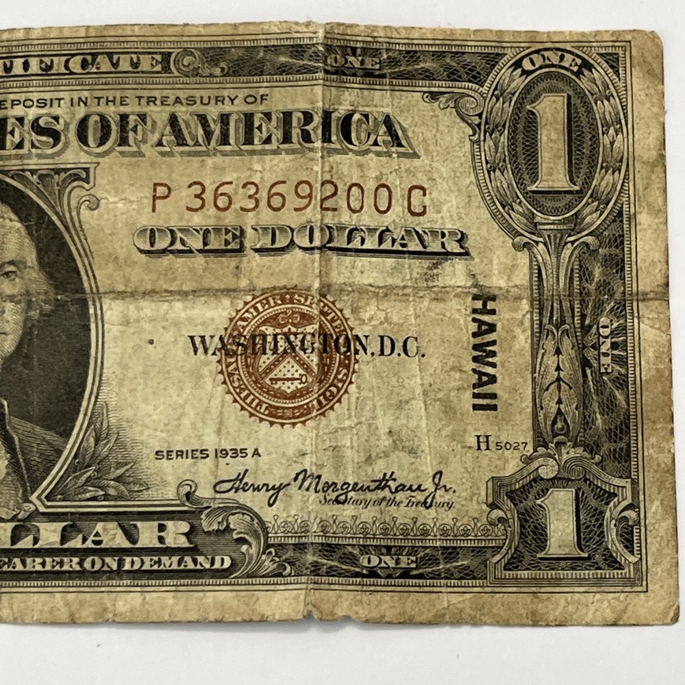 1935 A $1 Silver Certificate Hawaii Overprint-Emergency Issue Note!